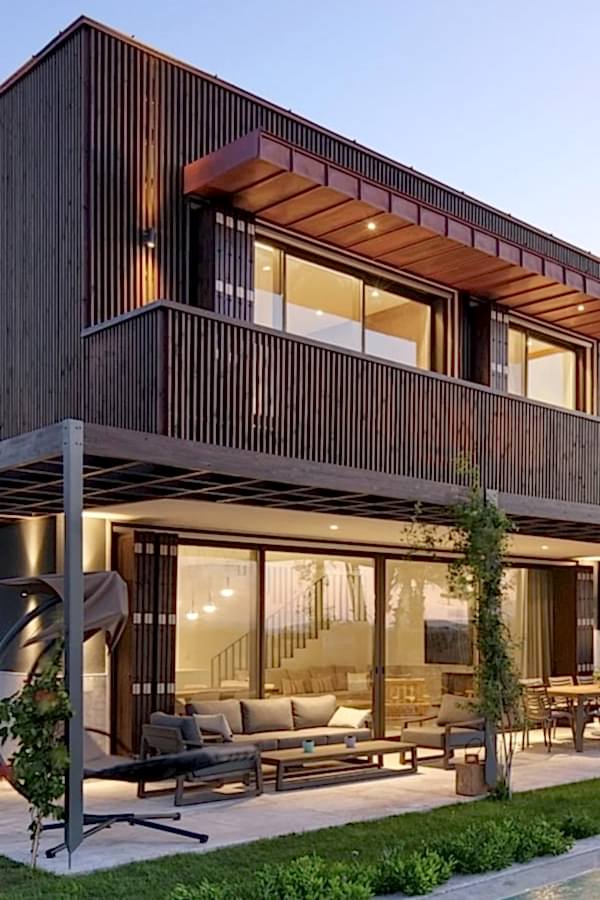 TW Çam Ahşap Cephe Ilıca Duo Evleri Projesi Çeşme